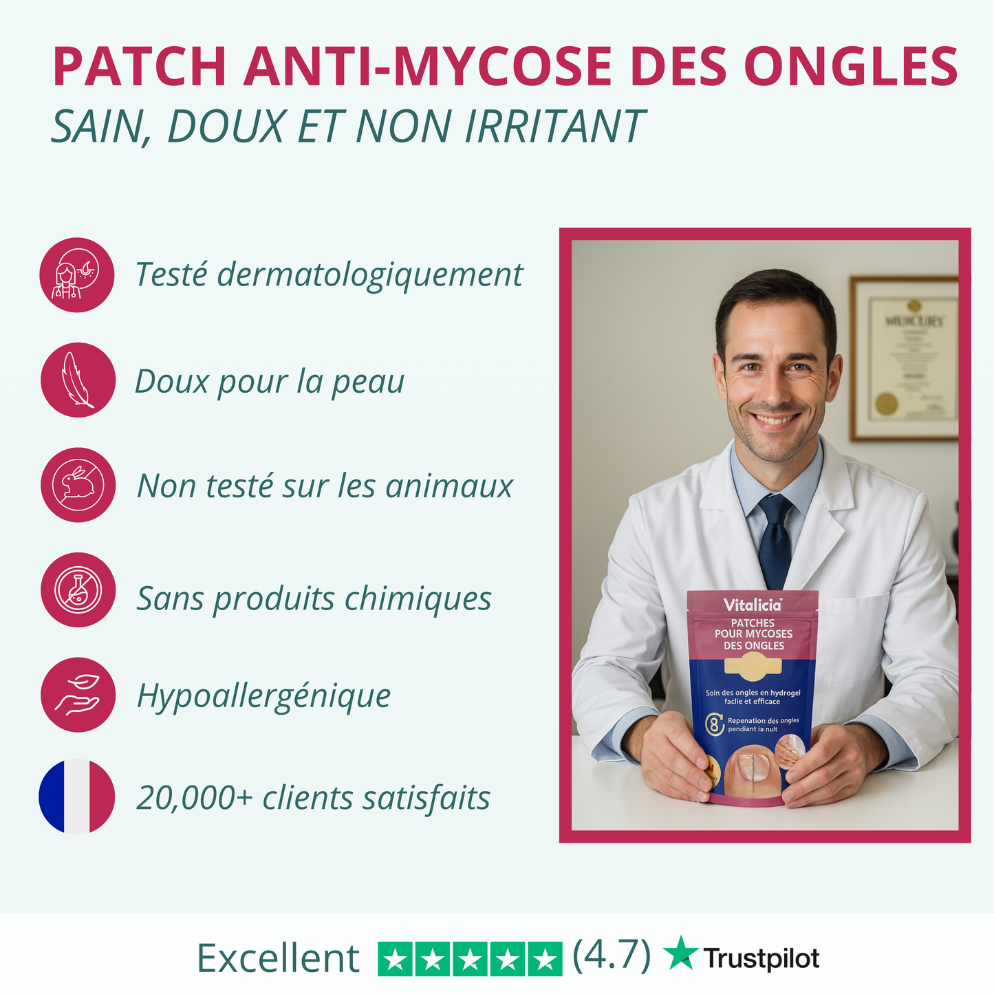 Patchs + Sérum Réparation Mycoses Ongles