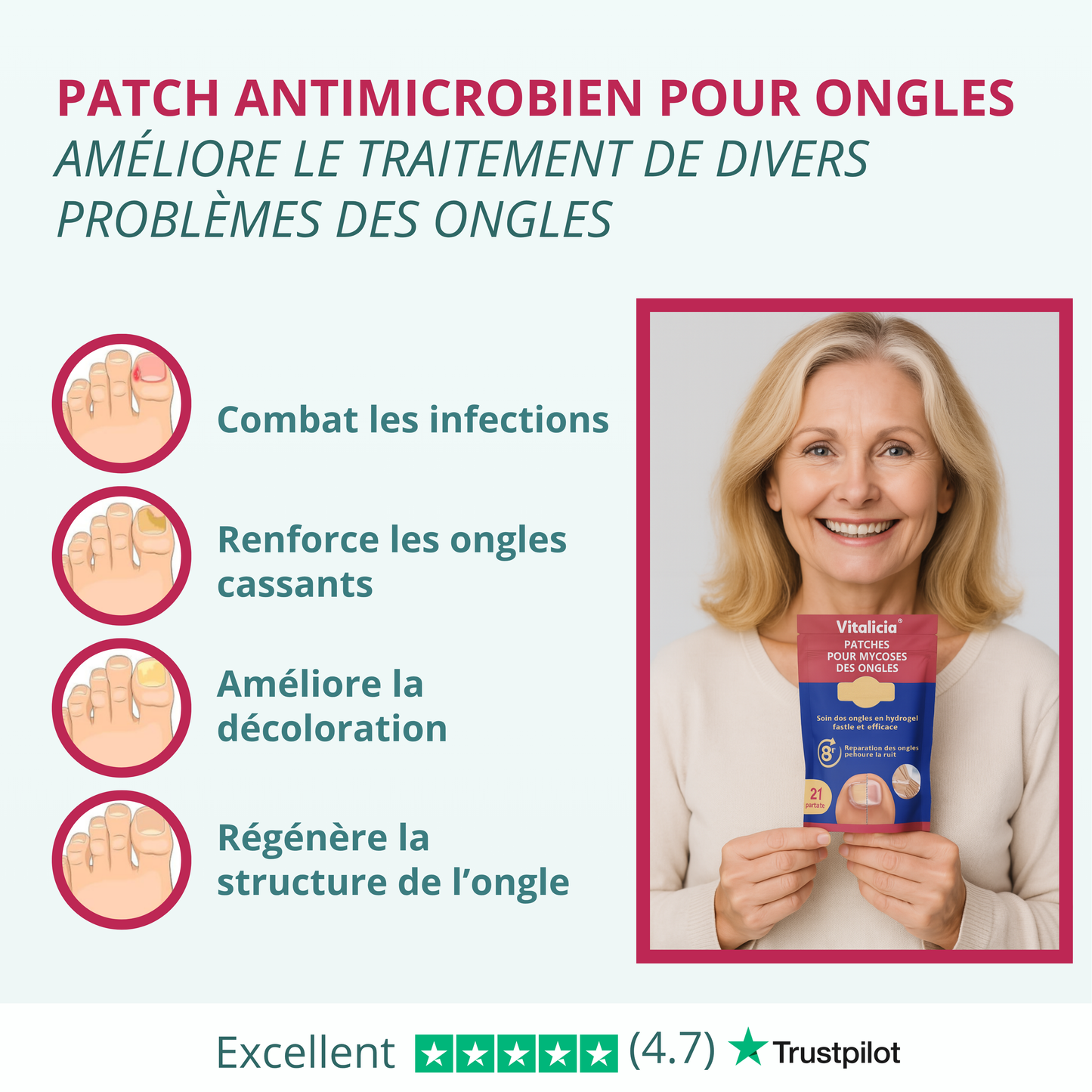 Patchs + Sérum Réparation Mycoses Ongles