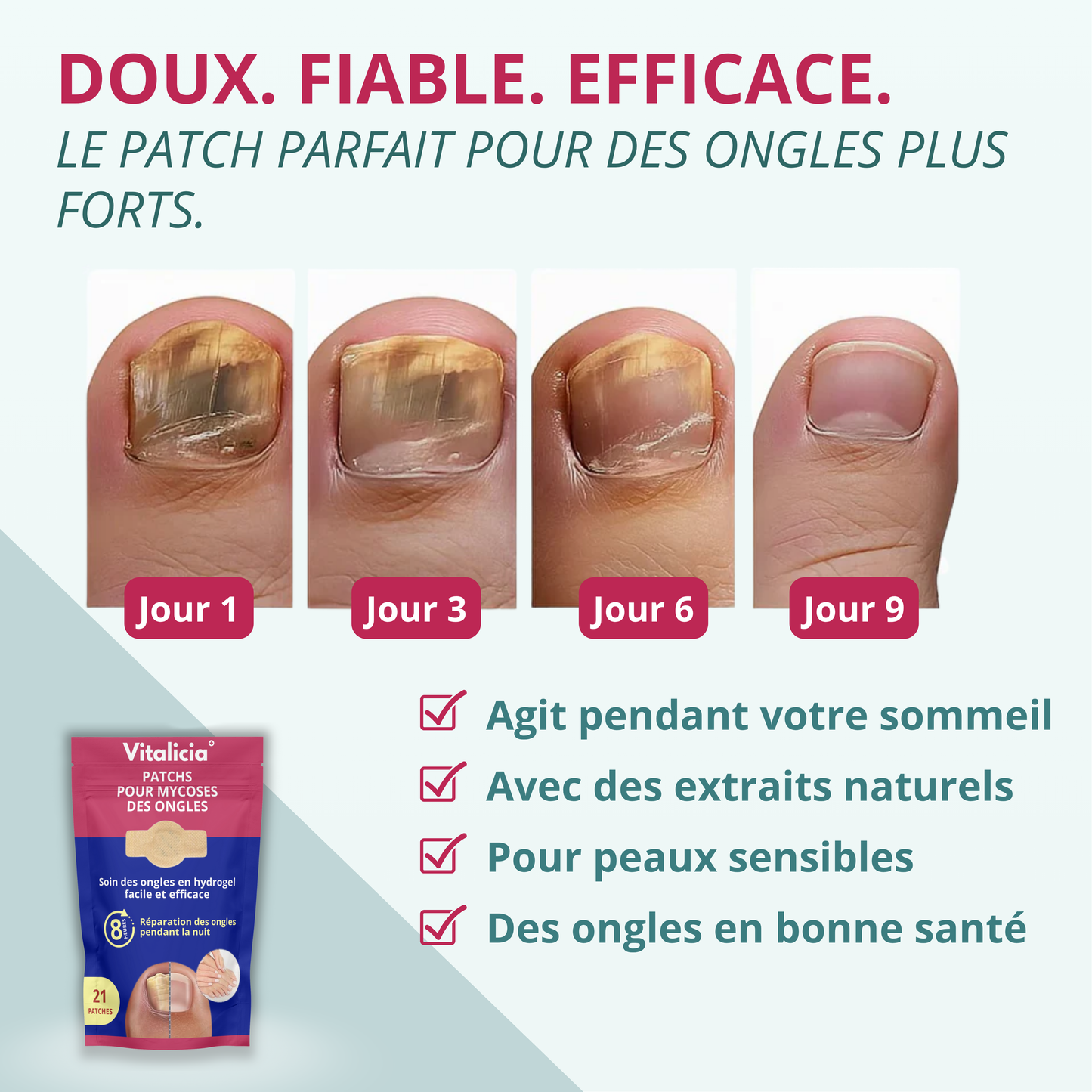 Patchs + Sérum Réparation Mycoses Ongles