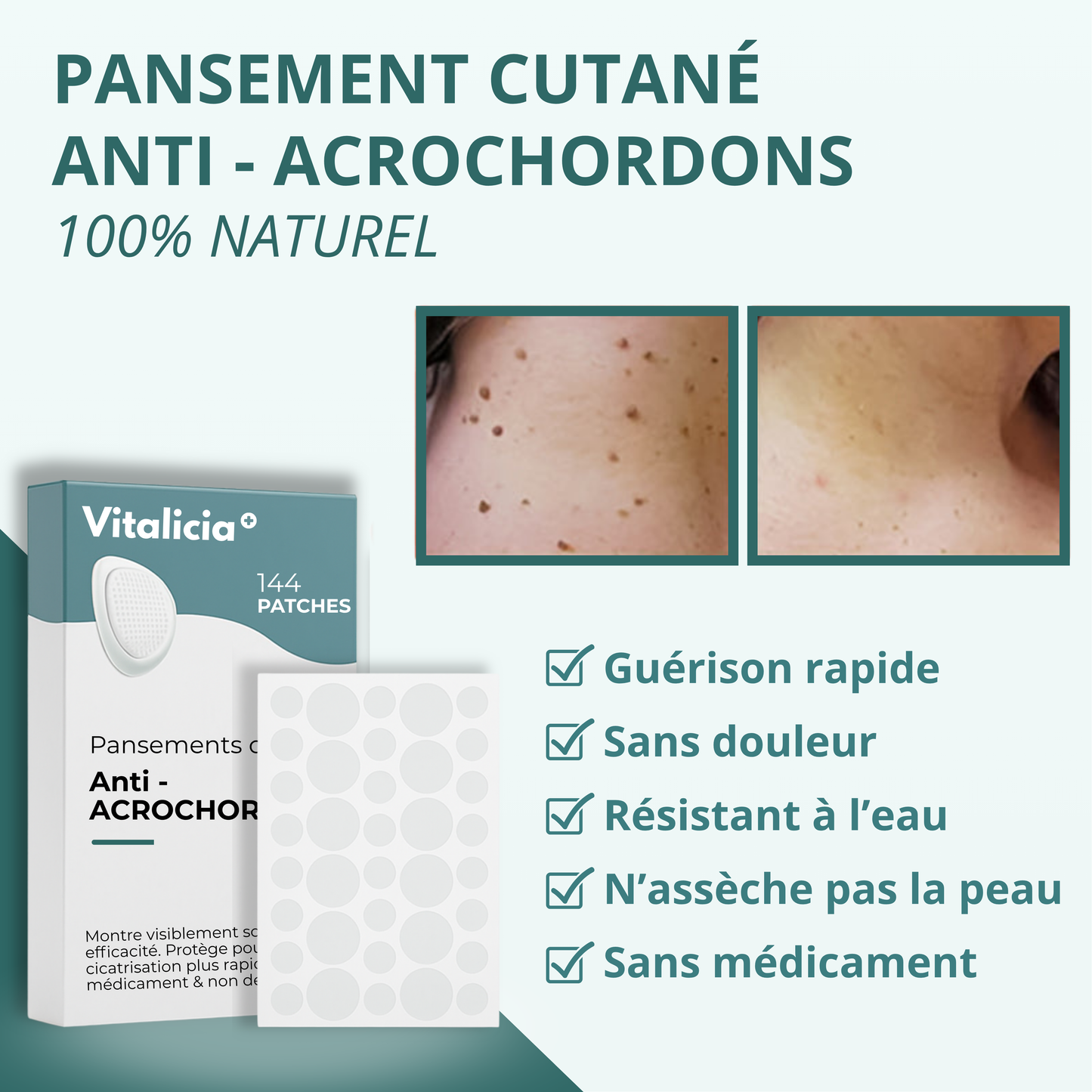 Vitalicia™ Pro Acrochordons + Patch Cutané Cicatrisants